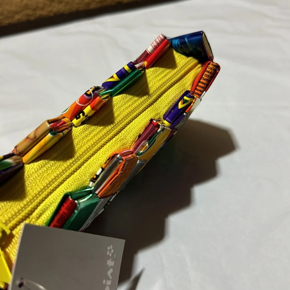 Colorful Woven Clutch with Wristlet - Picture 4 of 7